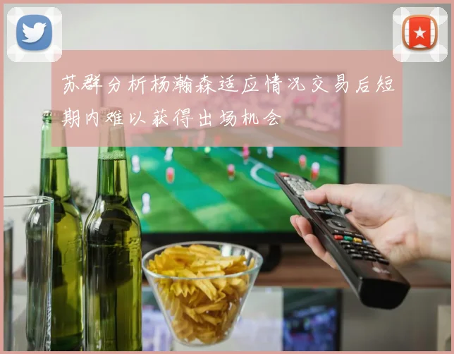 苏群分析杨瀚森适应情况交易后短期内难以获得出场机会